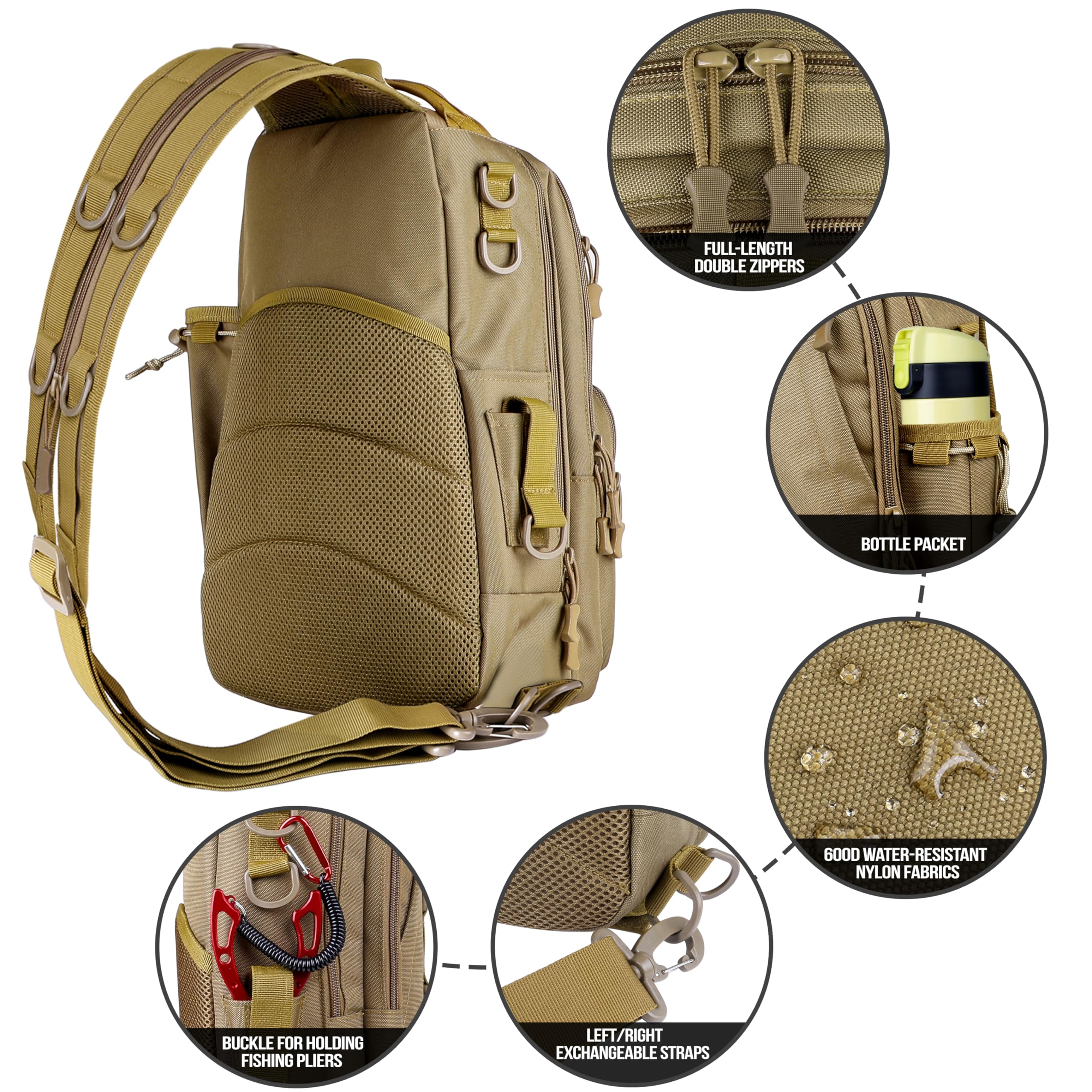 PLUSINNO Fishing Backpack with Fishing Rod and Reel Combos Tackle Boxes, Waterproof Tackle Backpack for Fishing Gear with Rod Holder, Fishing Gifts for Men with Fishing Tool Kit...