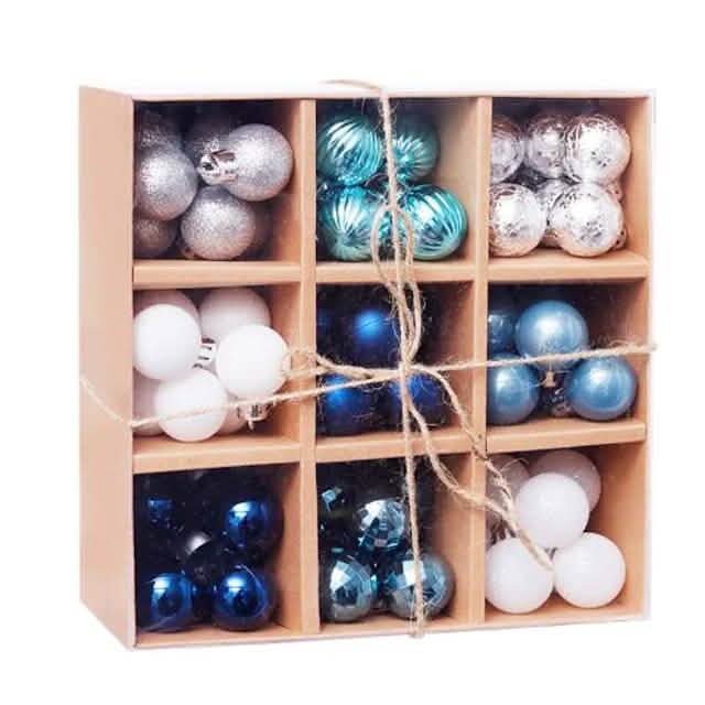 99-Piece: Christmas Balls Ornaments for Christmas Tree Gift Box Set