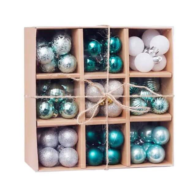 99-Piece: Christmas Balls Ornaments for Christmas Tree Gift Box Set