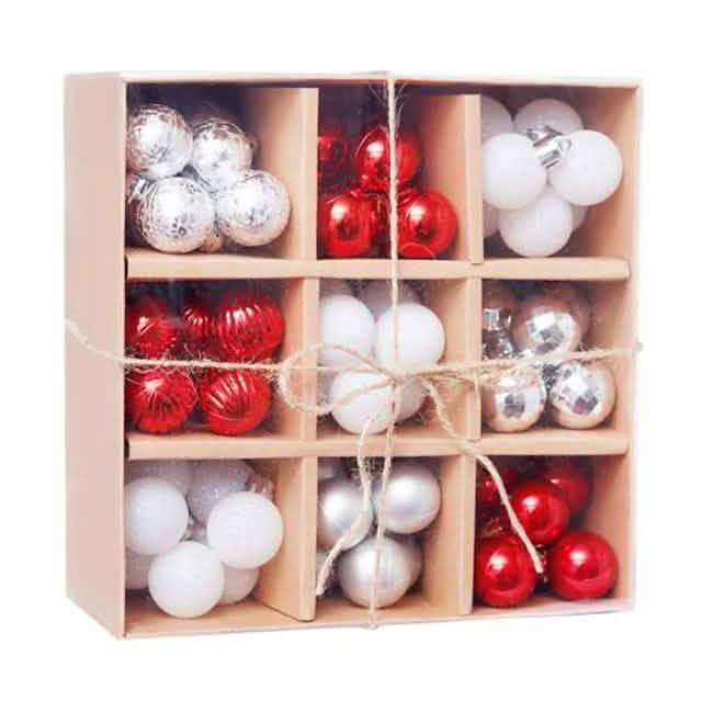 99-Piece: Christmas Balls Ornaments for Christmas Tree Gift Box Set
