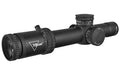 Trijicon Credo 1-8x28mm First Focal Plane Riflescope with Red/Green MRAD Segmented Circle -  34mm Tube -  Matte Black -  Exposed Locking Adjusters