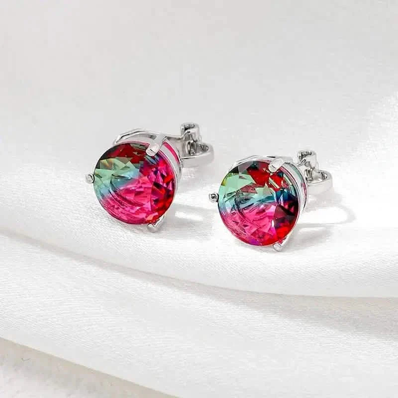 A Pair Of Unique And Stylish Zirconia Clip-on Earrings For Ladies