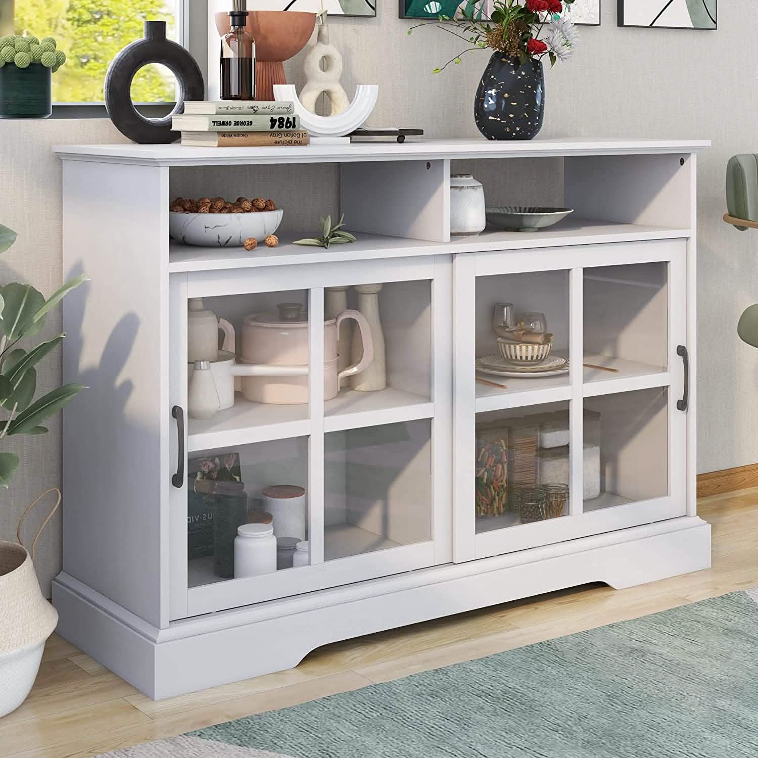 Accent Cabinet Wood Kitchen Buffet Sideboard