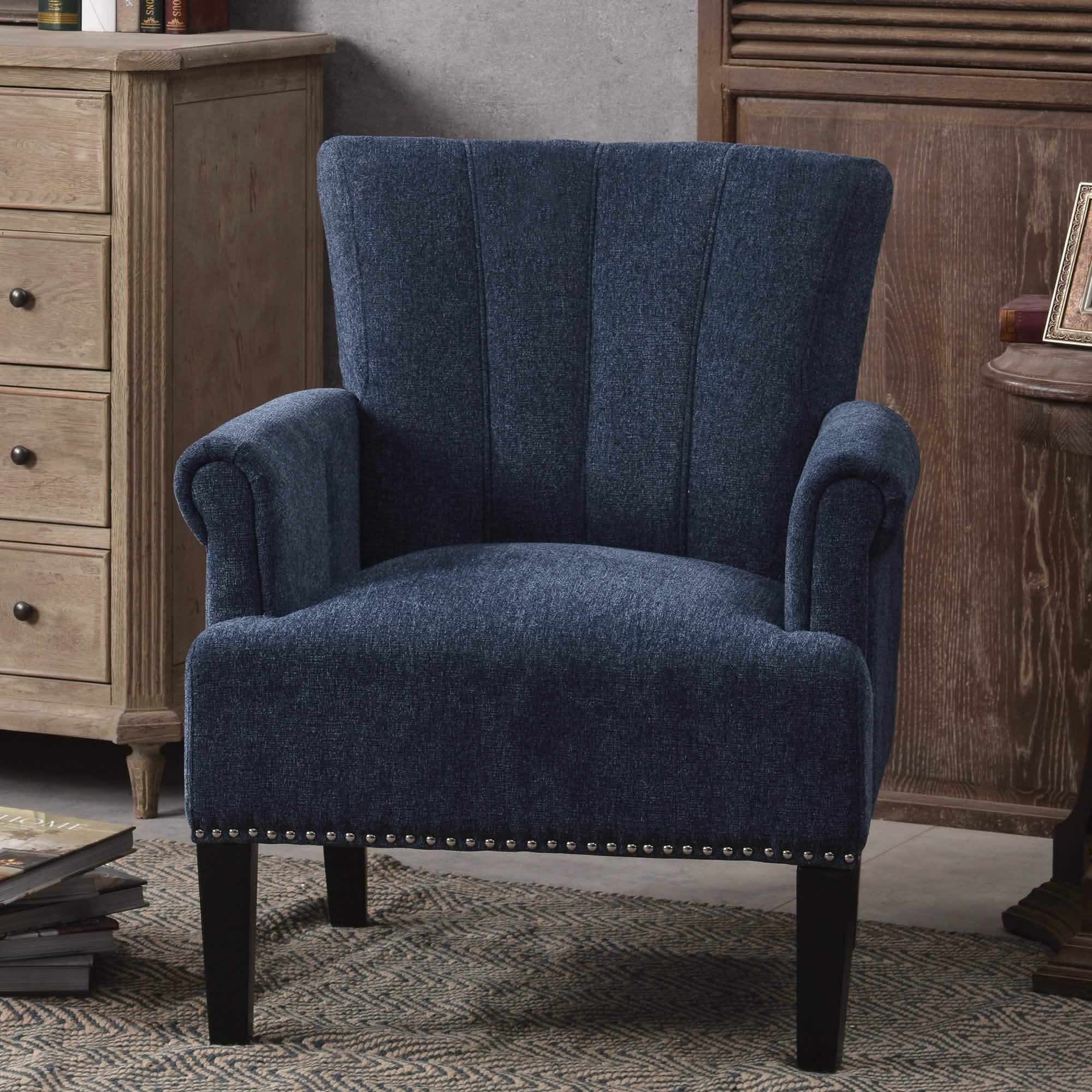 Accent Rivet Tufted Polyester Armchair