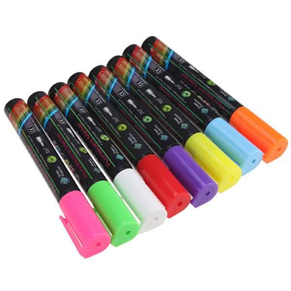 AGPtek 8 Colors Fluorescent Marker Pen for LED Writing Menu Board Glass Windows