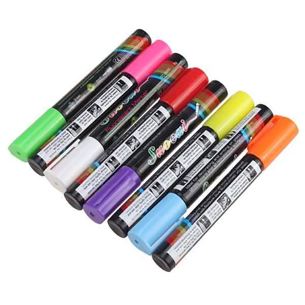 AGPtek 8 Colors Fluorescent Marker Pen for LED Writing Menu Board Glass Windows