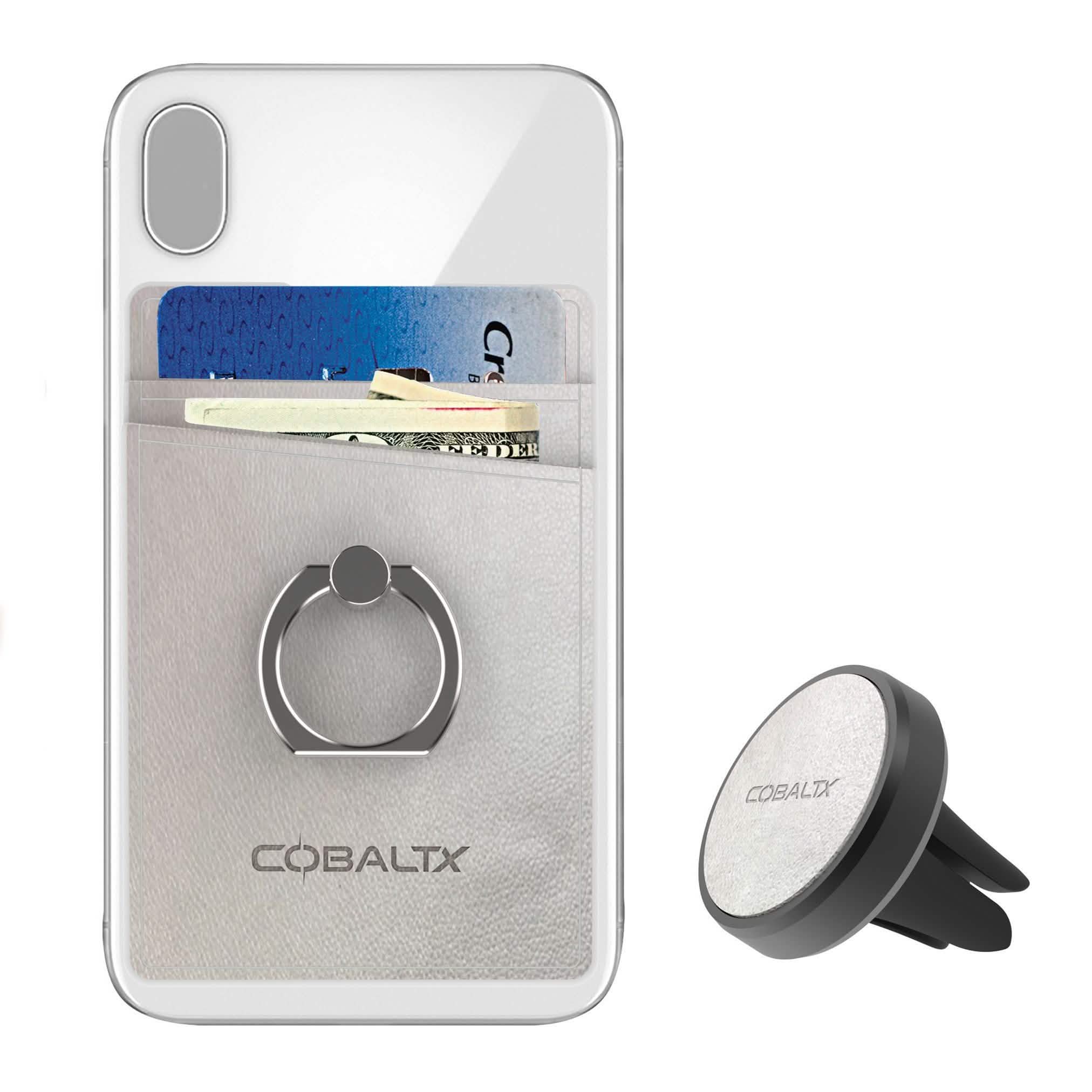 All-in-One Ring Grip Wallet and Magnetic Airvent Mount Combo Pack