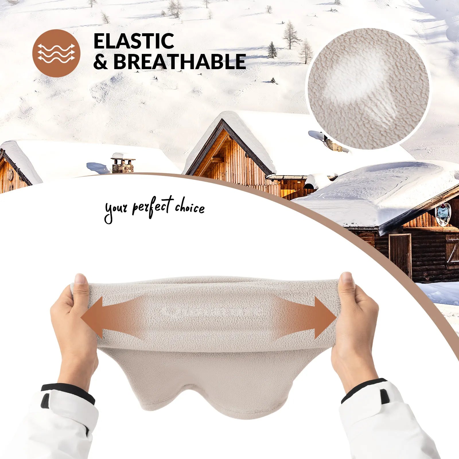Double-Sided Fleece Integrated Face and Neck Warmer for Ultra Comfort