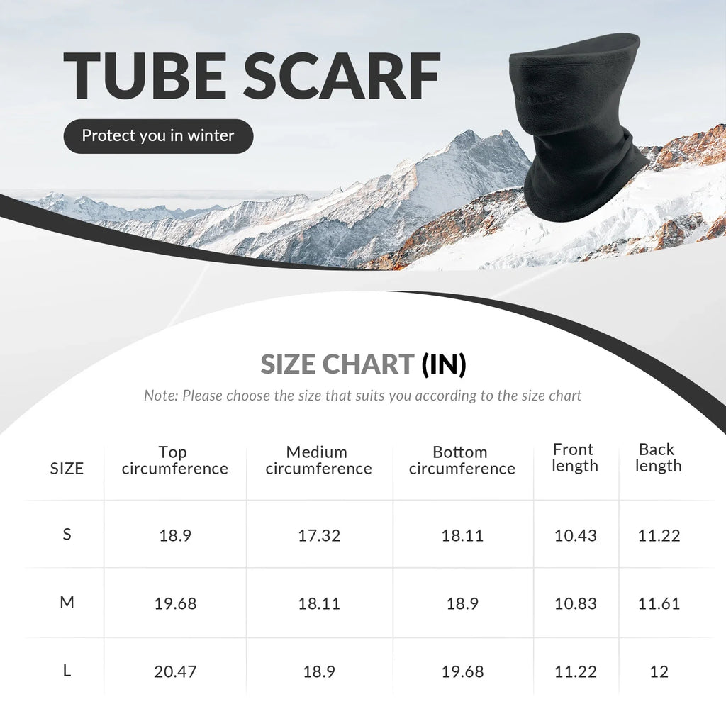 Double-Sided Fleece Integrated Face and Neck Warmer for Ultra Comfort