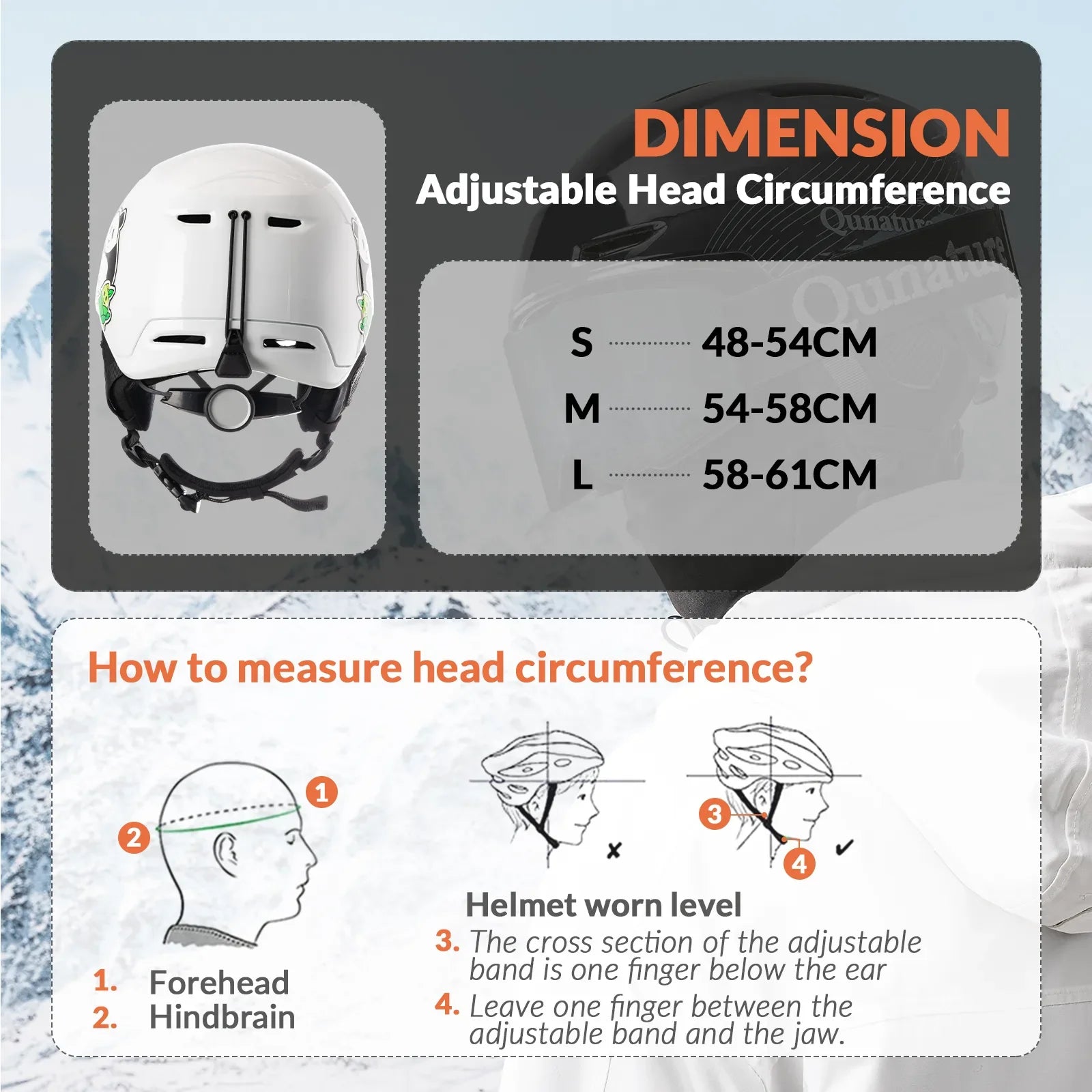 Ski Helmet with Adjustable Ventilation and Detachable Liner for Winter Sports