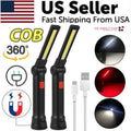 Rechargeable LED COB Work Light Mechanic Flashlight Lamp Magnetic Base Bright