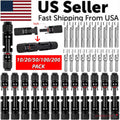 10/20/50/100/200 Pairs Male Female Solar Cable Connectors For DIY Solar Panel US