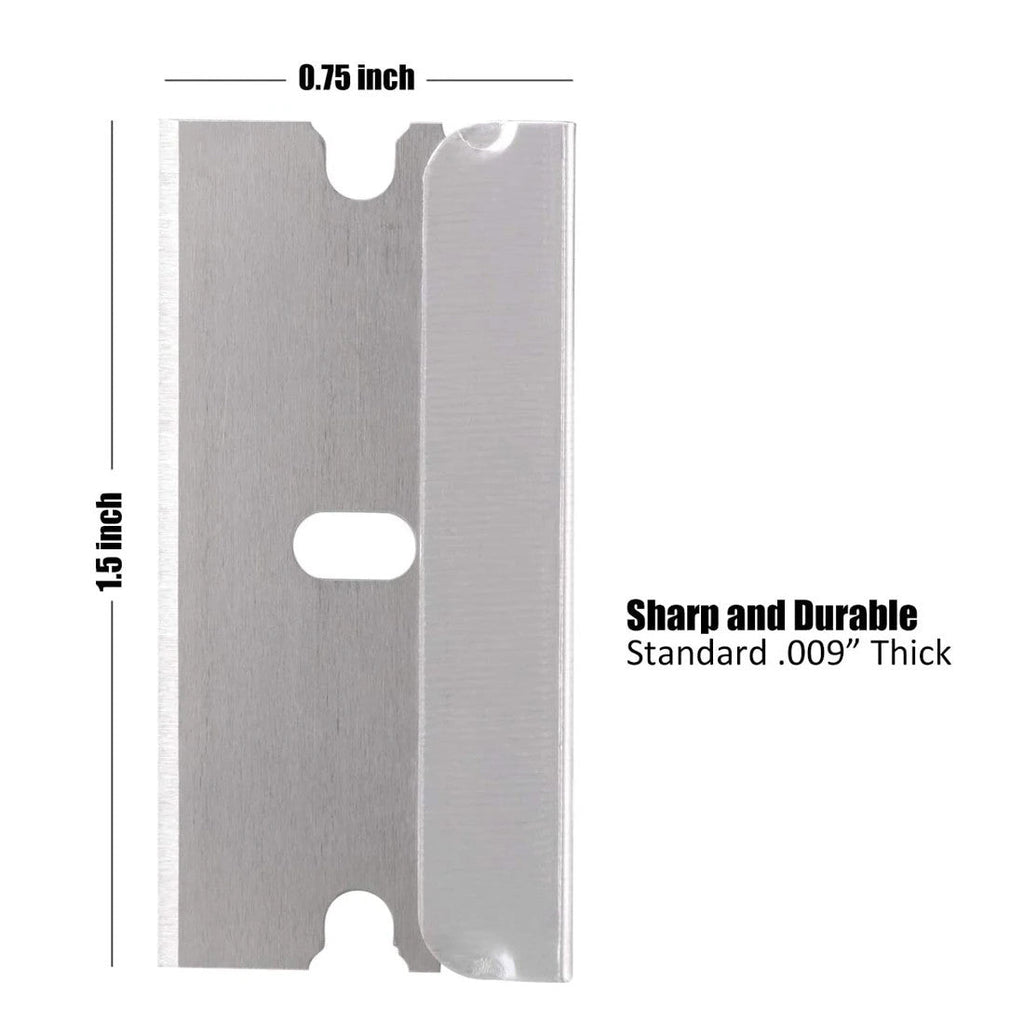 100 PCS Razor Blades Single Edge Extra Sharp Heat Treated Safety Knife Scrapers