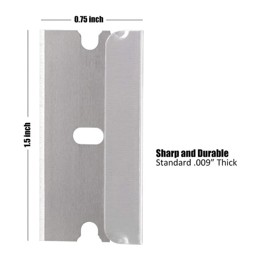100 PCS Razor Blades Single Edge Extra Sharp Heat Treated Safety Knife Scrapers