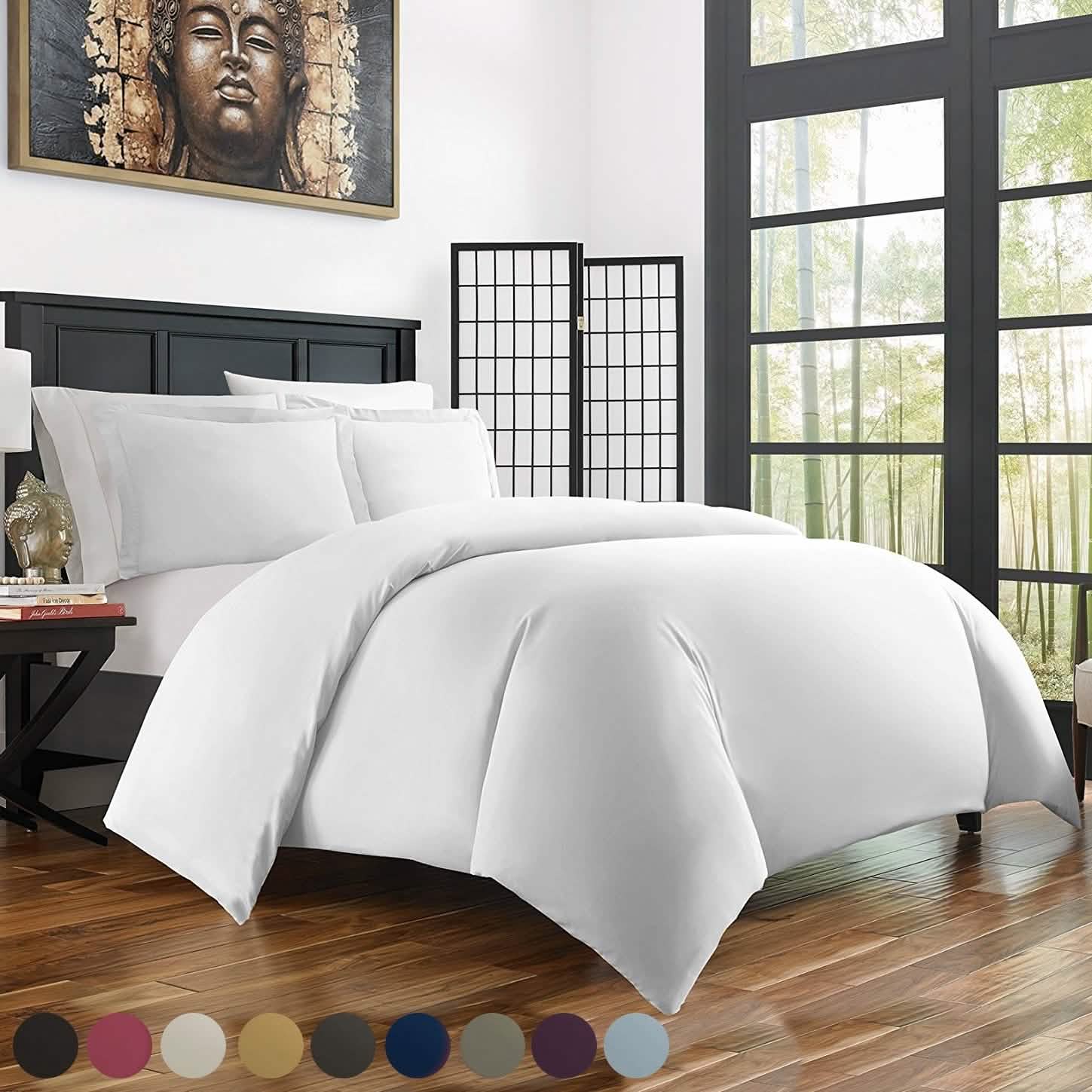 Bamboo Duvet Cover Set - Hypoallergenic - Assorted Sizes and Colors